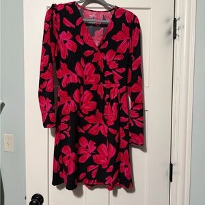 Nine West Black and Pink Floral Dress